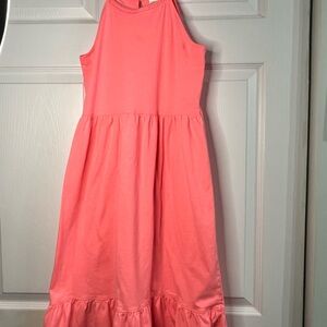Girls OshKosh Coral Maxi Dress Size 10 12 Halter Summer Dress